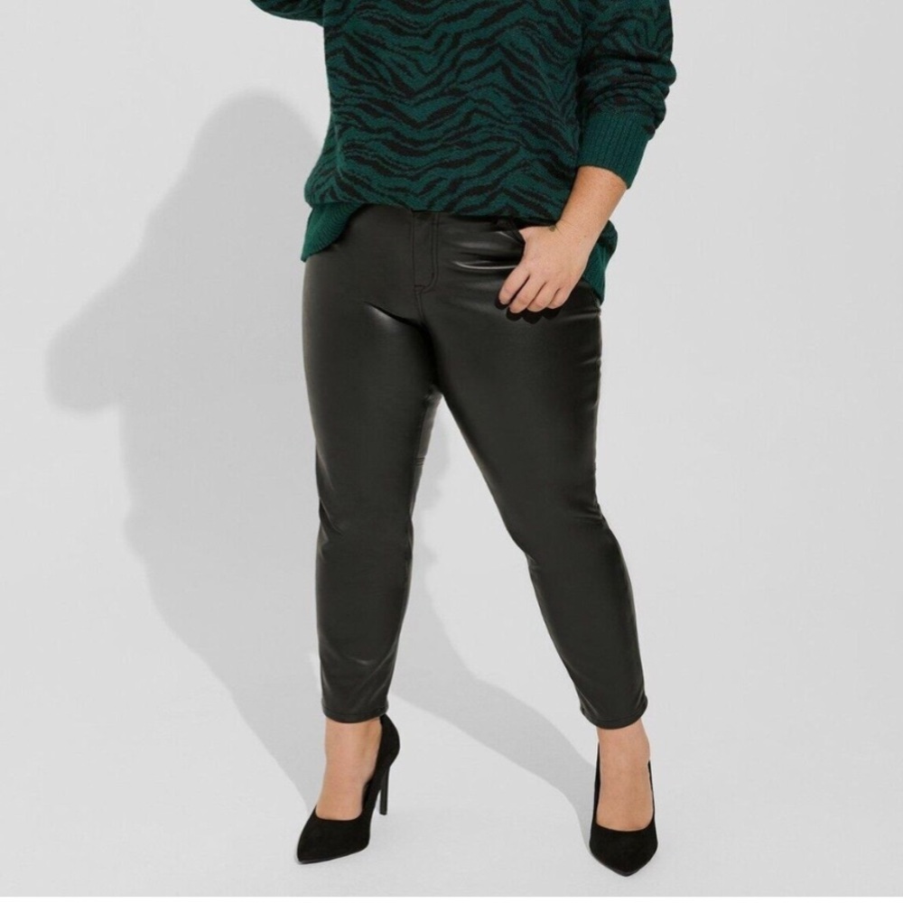 TORRID PERFECT SKINNY FAUX LEATHER HIGH-RISE PANT
